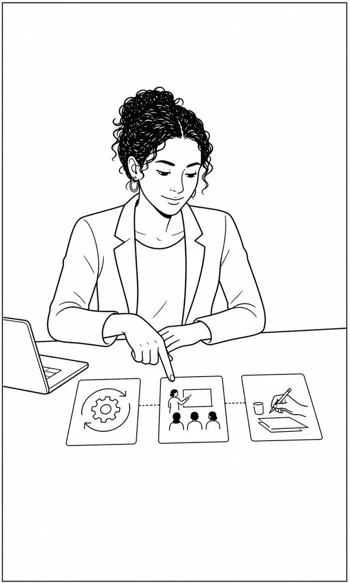 Una profesional relaciona su experiencia de trabajo con una materia y una actividad docente