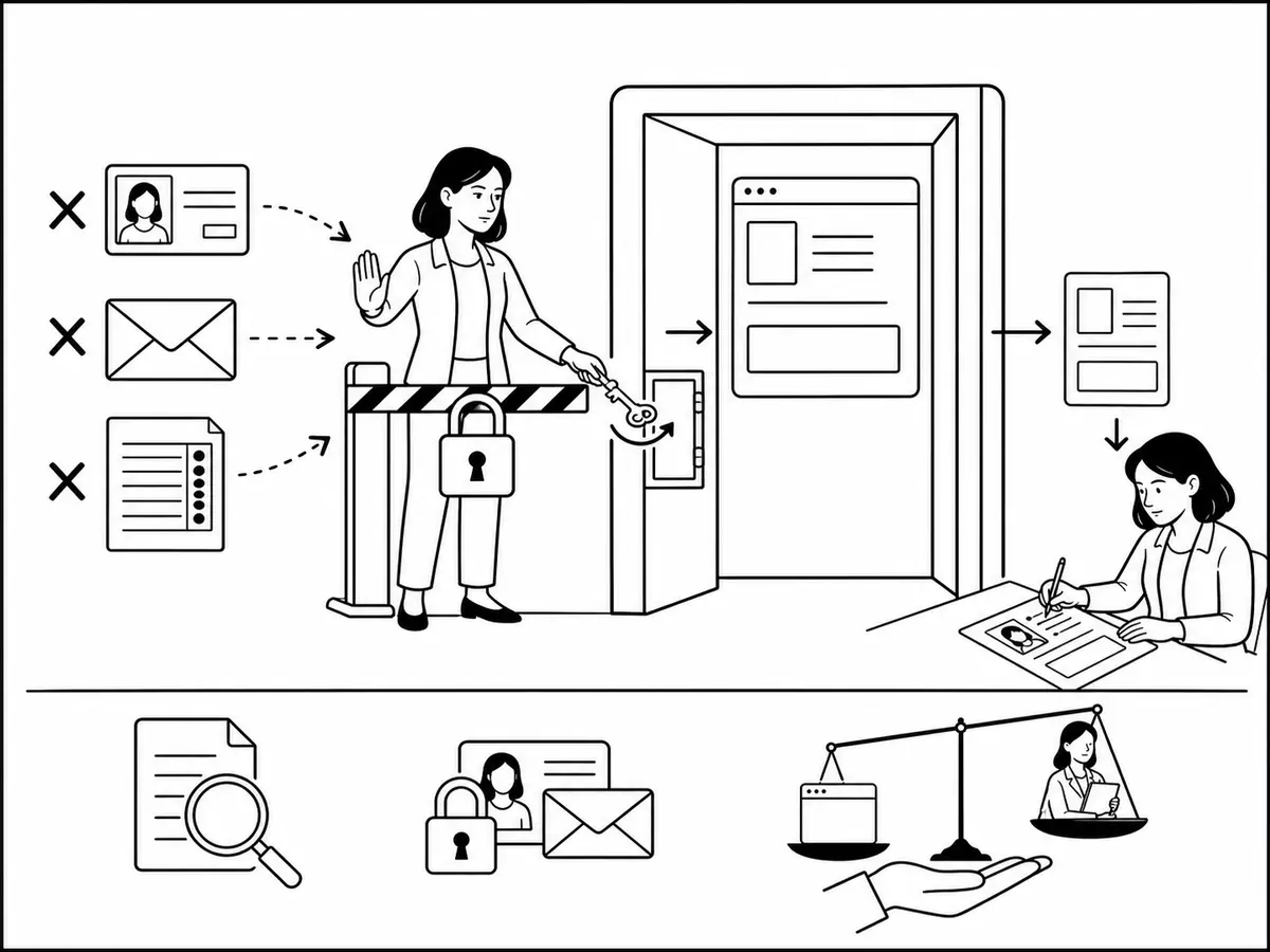 Una docente impide que datos identificables entren en una herramienta externa y completa después una plantilla genérica