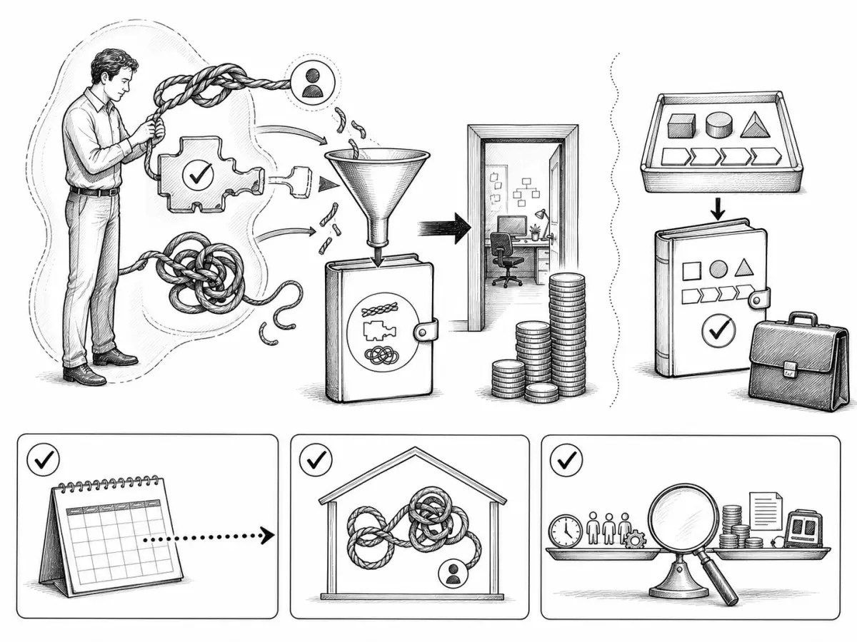 Una parte del conocimiento crítico no cabe en un manual, mientras un procedimiento modular se transfiere completo