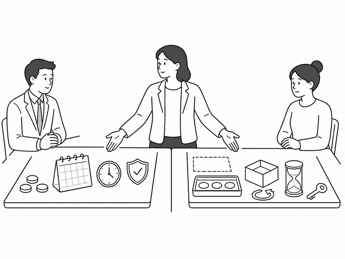 Una responsable distribuye las obligaciones laborales y las condiciones del servicio profesional en dos espacios diferenciados