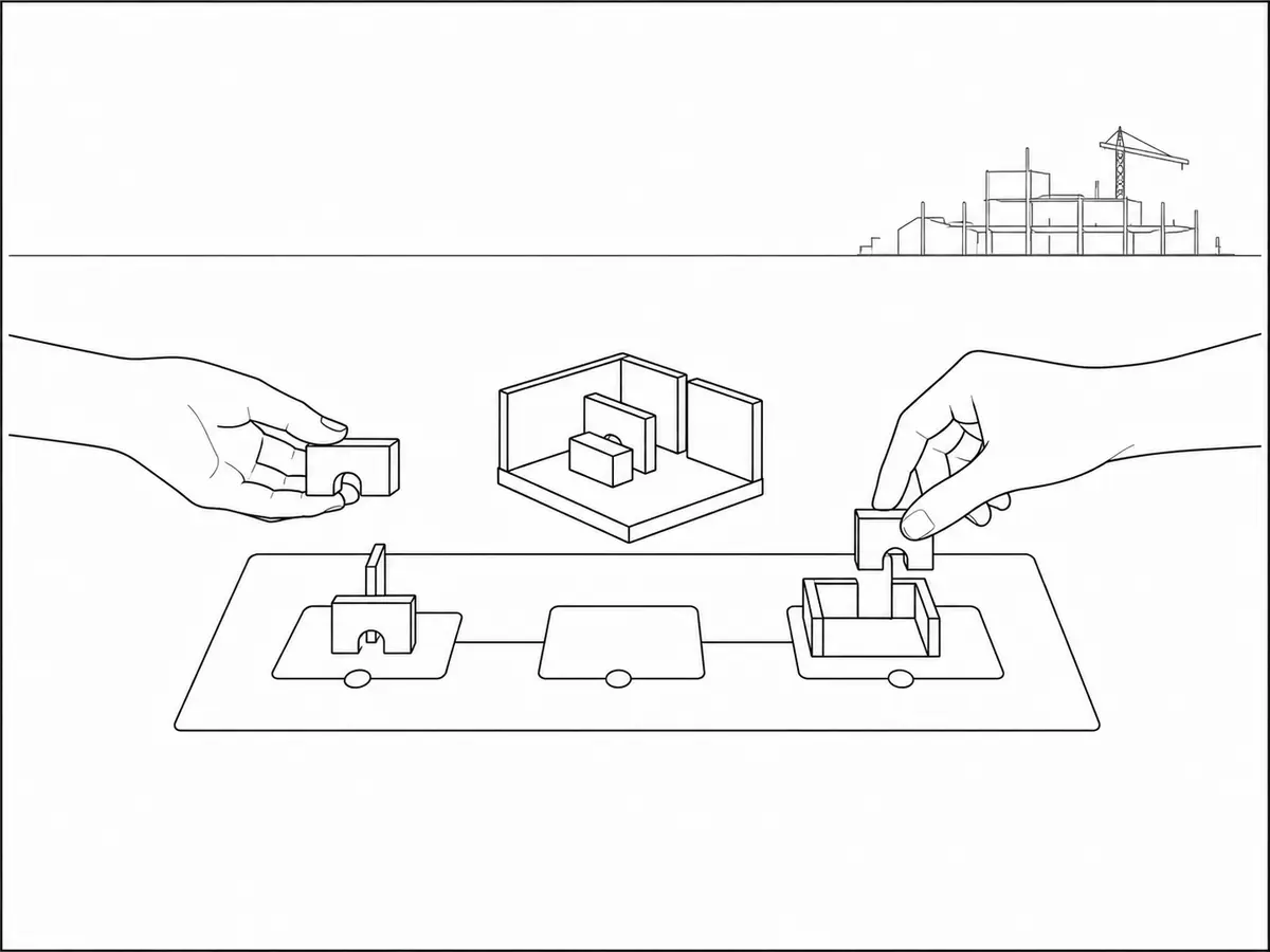 Una prueba entrega una sola pieza y un plano de aprendizaje mientras la construcción completa queda fuera del encargo
