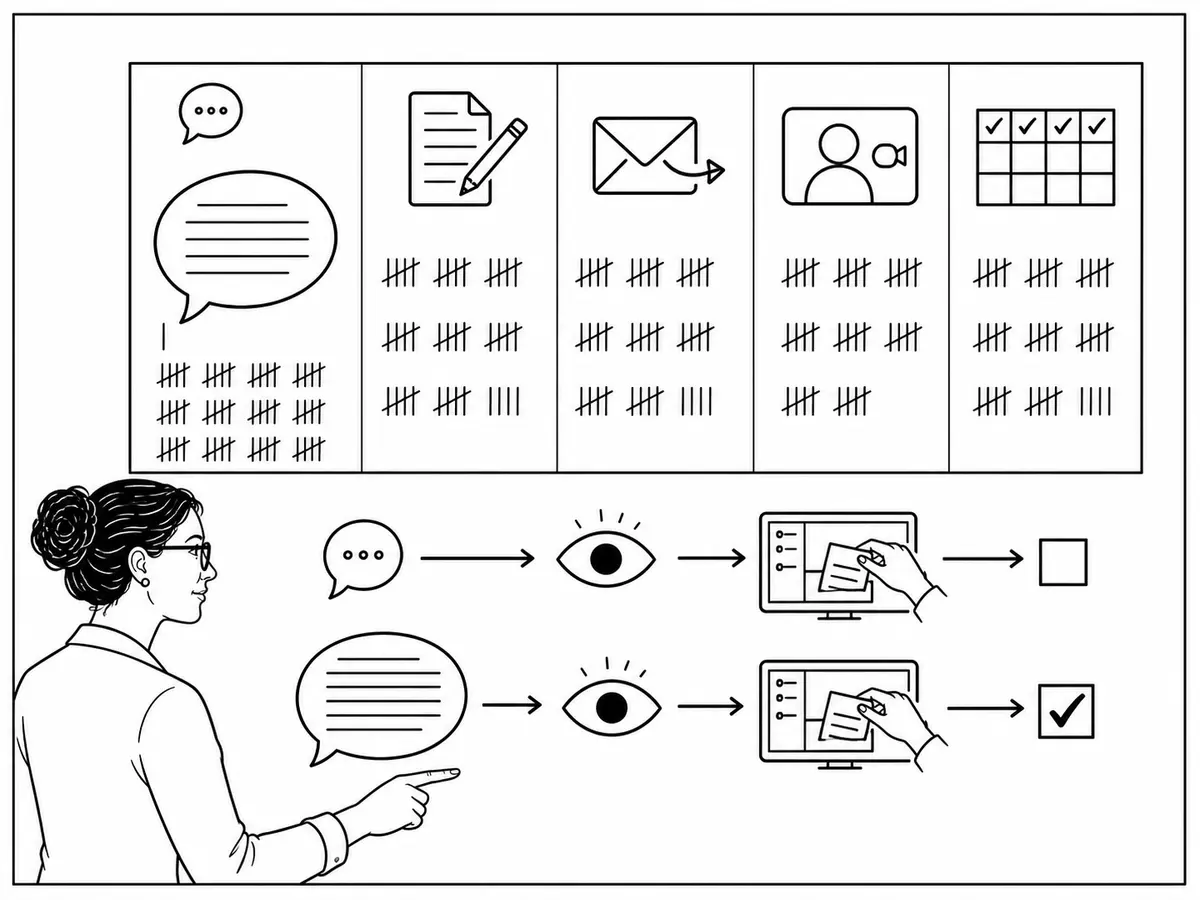 Una tutora cuenta cinco tipos de interacción y añade lectura y registro al recorrido de cada respuesta