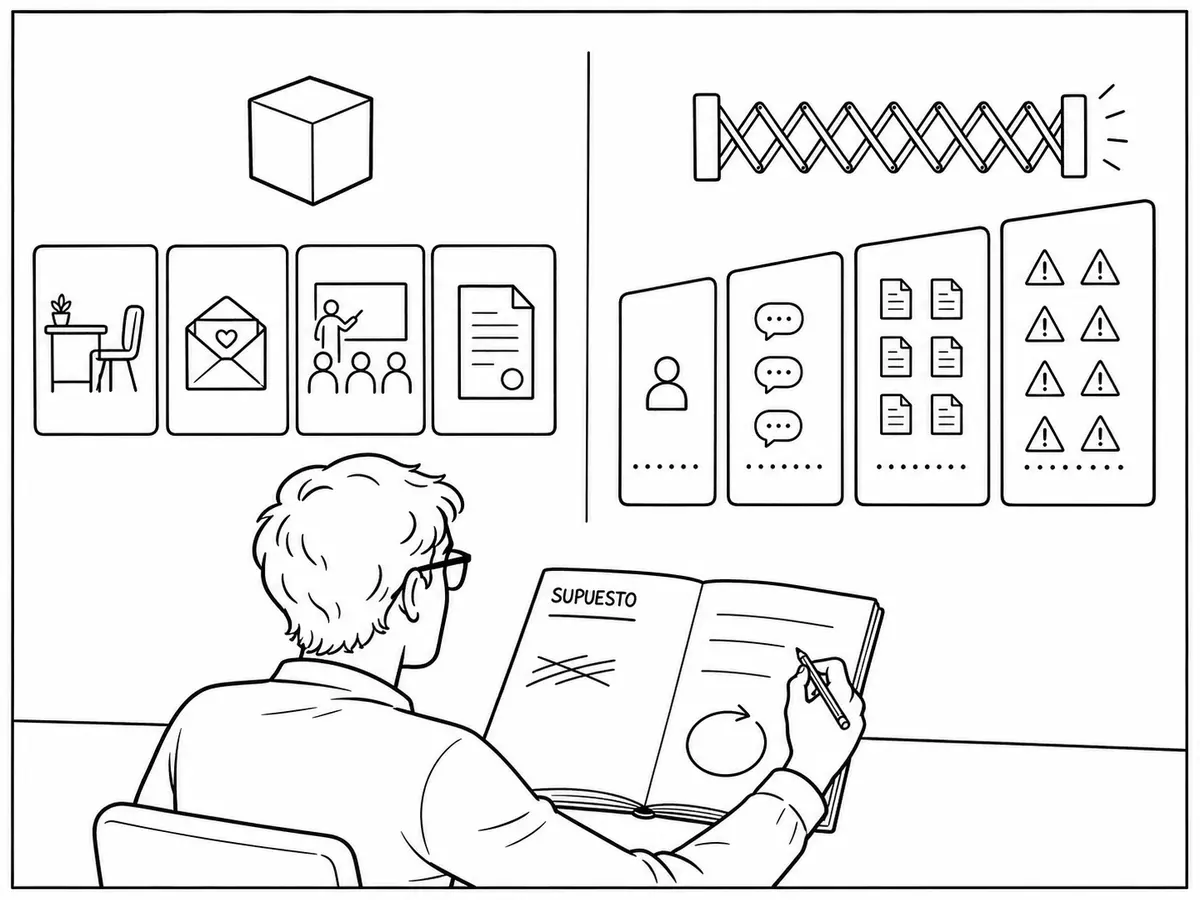 Un tutor separa cuatro tareas fijas de otras que crecen por participante, consulta, entrega o incidencia